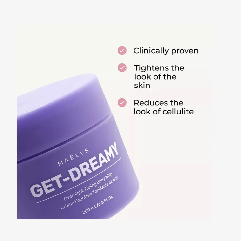NWT, MAËLYS GET-DREAMY Overnight Toning Body Whip, 100mL, 3.4 oz